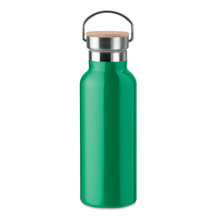 Termo flaška z dvojno steno z bambus pokrovom 500 ml