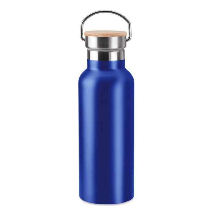 Termo flaška z dvojno steno z bambus pokrovom 500 ml