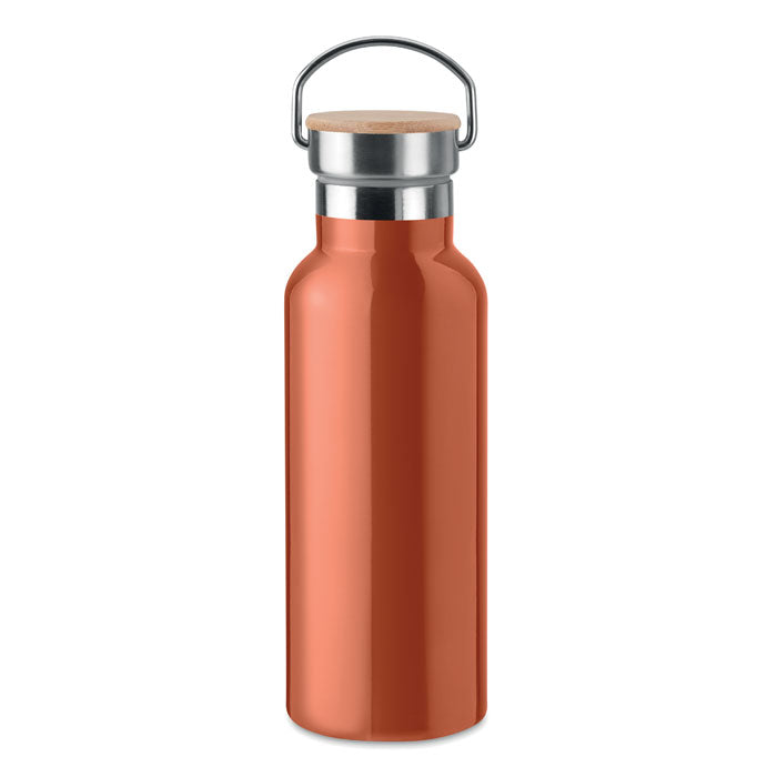 Termo flaška z dvojno steno z bambus pokrovom 500 ml