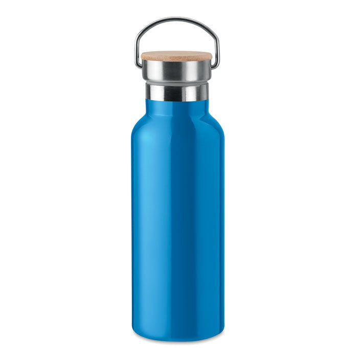 Termo flaška z dvojno steno z bambus pokrovom 500 ml
