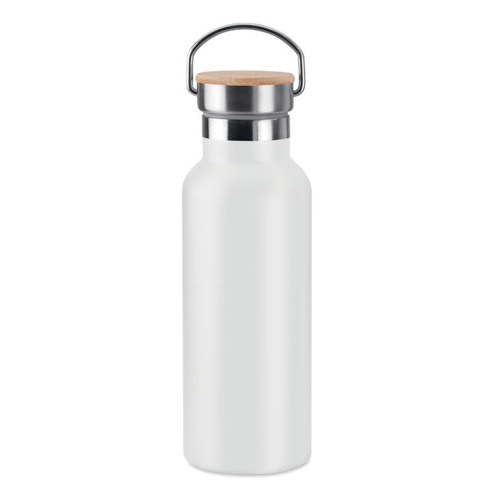 Termo flaška z dvojno steno z bambus pokrovom 500 ml