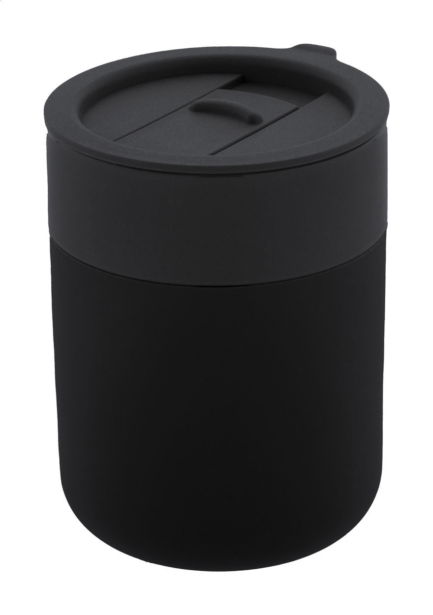 Potovalni keramični lonček s silikonsko prevleko 300 ml