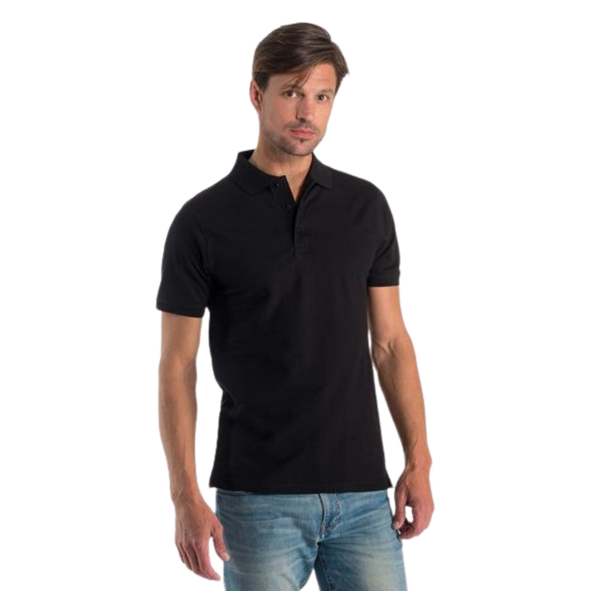 Polo majica z elastanom moška